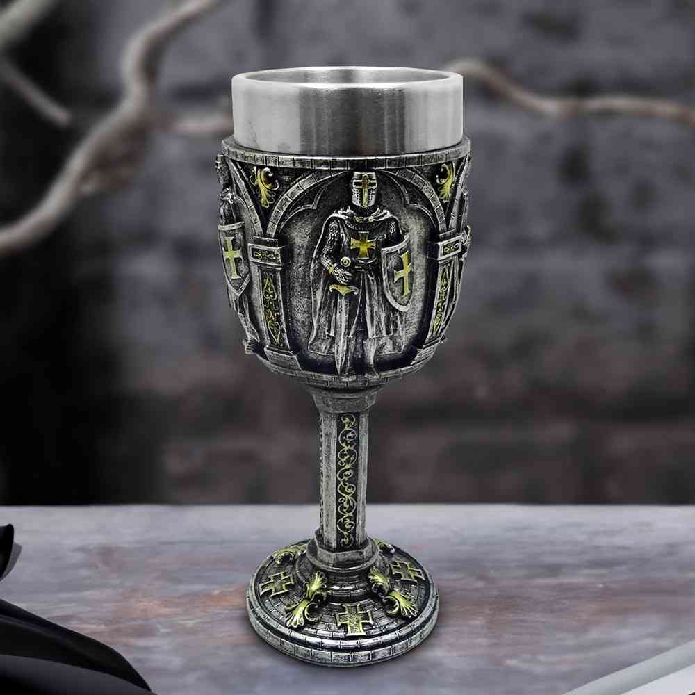 Nemesis Now - Gallant Knight 19.7cm Kelch - Silberfarben